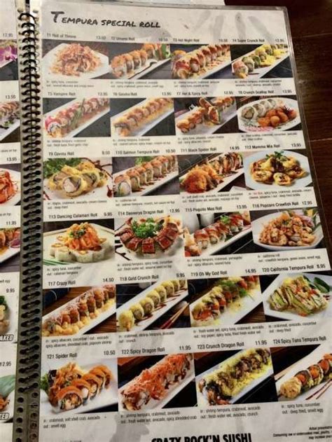 crazy rockn sushi|crazy rock sushi menu.